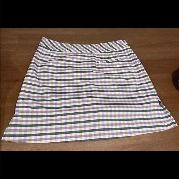 Adidas Clima cool Lilac Navy Lime Green Lined Golf Skort 10 - Picture 3 of 4